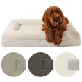 Load image into Gallery viewer, Dog bed FRED M with viscose foam mattress and washable bouclé cover