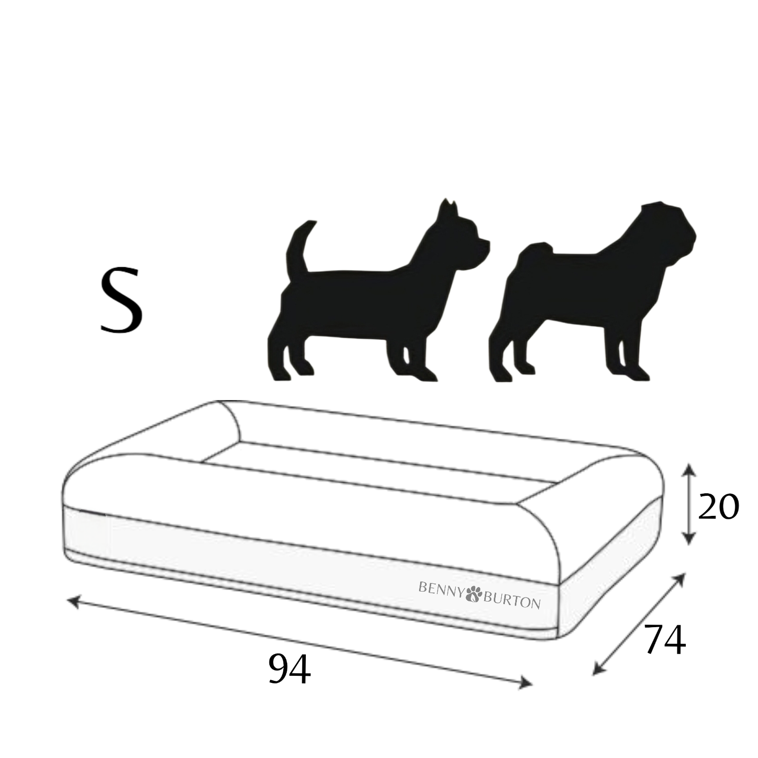 Hundebett Barklay mit Viskoschaummatratze und waschbarem Bouclébezug
