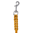 Bild in Galerie-Betrachter laden, Braided leather dog leash with chrome clasp, featuring soft leather and hand strap.
