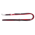 Bild in Galerie-Betrachter laden, Adjustable black and red leather dog leash, premium quality.