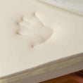 Bild in Galerie-Betrachter laden, Close-up of Hundebett Barklay S memory foam mattress showing dog paw impression on creamy surface