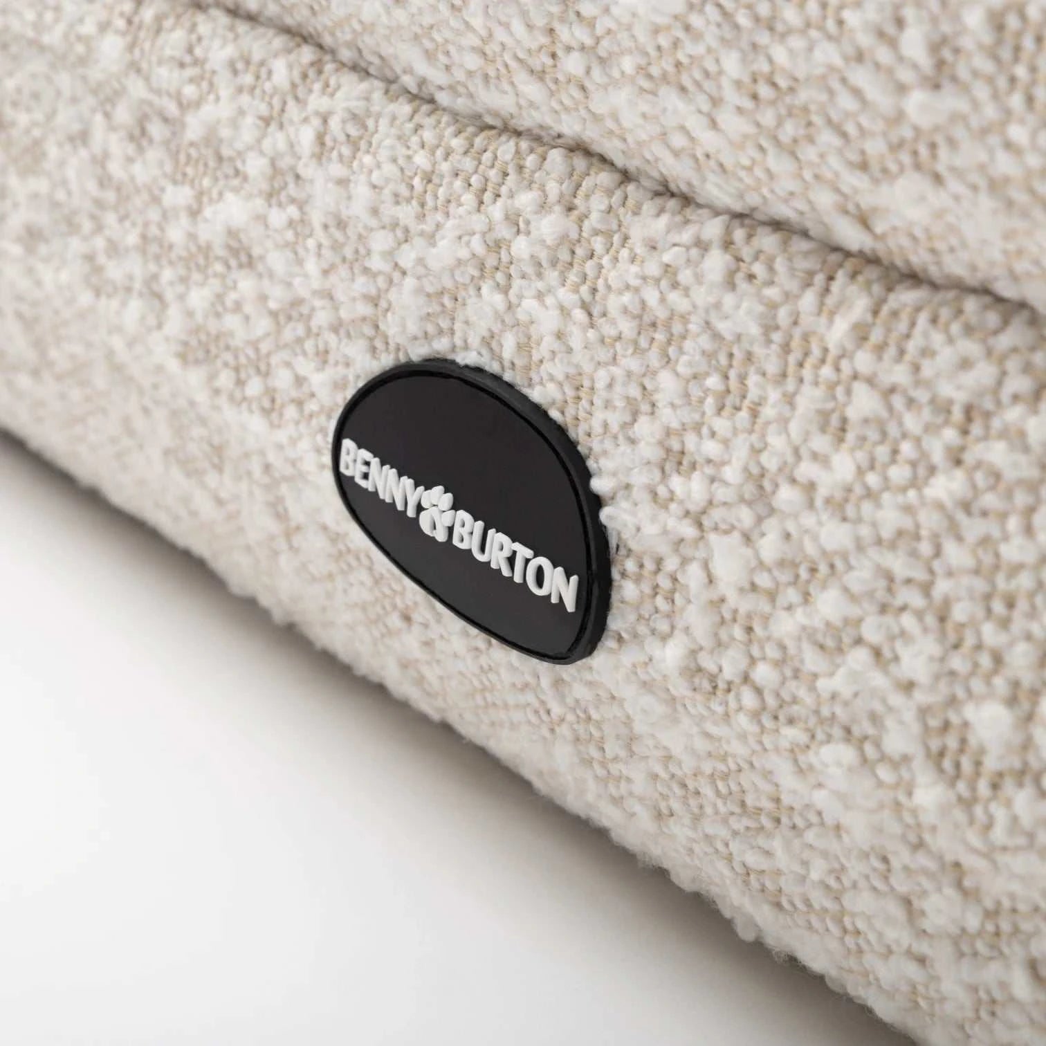 Dog bed FRED S with viscose foam mattress and washable bouclé cover