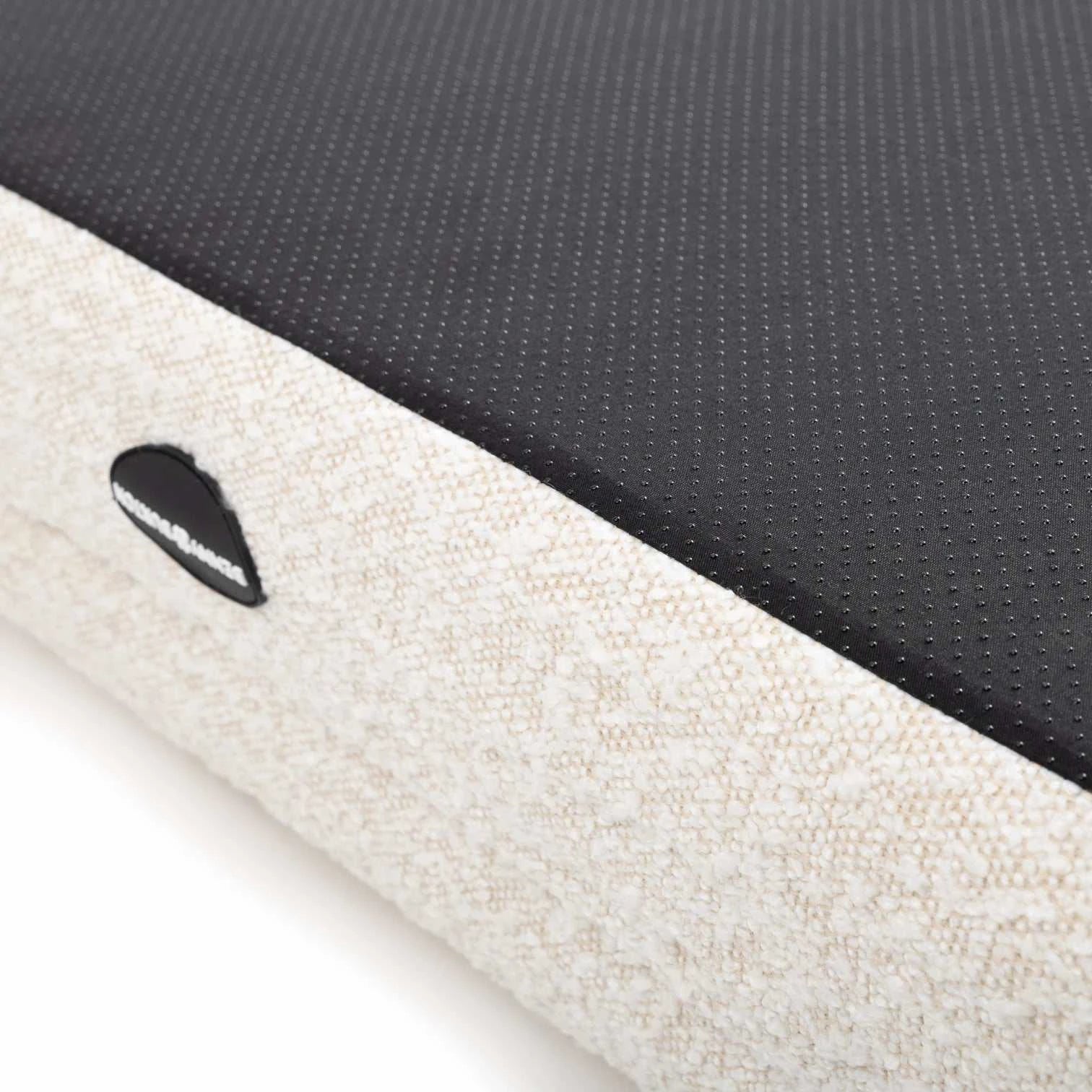 Dog bed FRED S with viscose foam mattress and washable bouclé cover