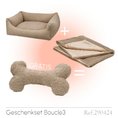 Load image into Gallery viewer, Gratis Plüschknochen zum flauschigen Teddy Bett mit Minky Kuscheldecke
