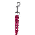 Load image into Gallery viewer, Braided leather dog leash with hand loop and chrome clip.
