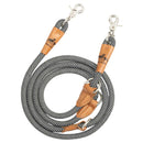 Reflective leash GLOW highly reflective, adjustable in length and vegan