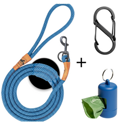 Reflective leash GLOW highly reflective, adjustable in length and vegan