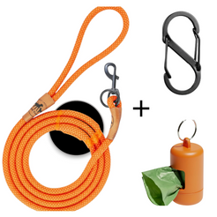 Reflective leash GLOW highly reflective, adjustable in length and vegan