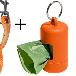 Reflective leash GLOW highly reflective, adjustable in length and vegan