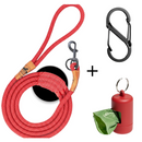 Reflective leash GLOW highly reflective, adjustable in length and vegan