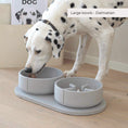 Bild in Galerie-Betrachter laden, Sustainable sand slow feeder dog bowl with anti-gulping design.
