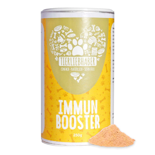 Immun Booster Pulver zur Stärkung der Abwehrkräfte von Tierliebhaber Verpackung